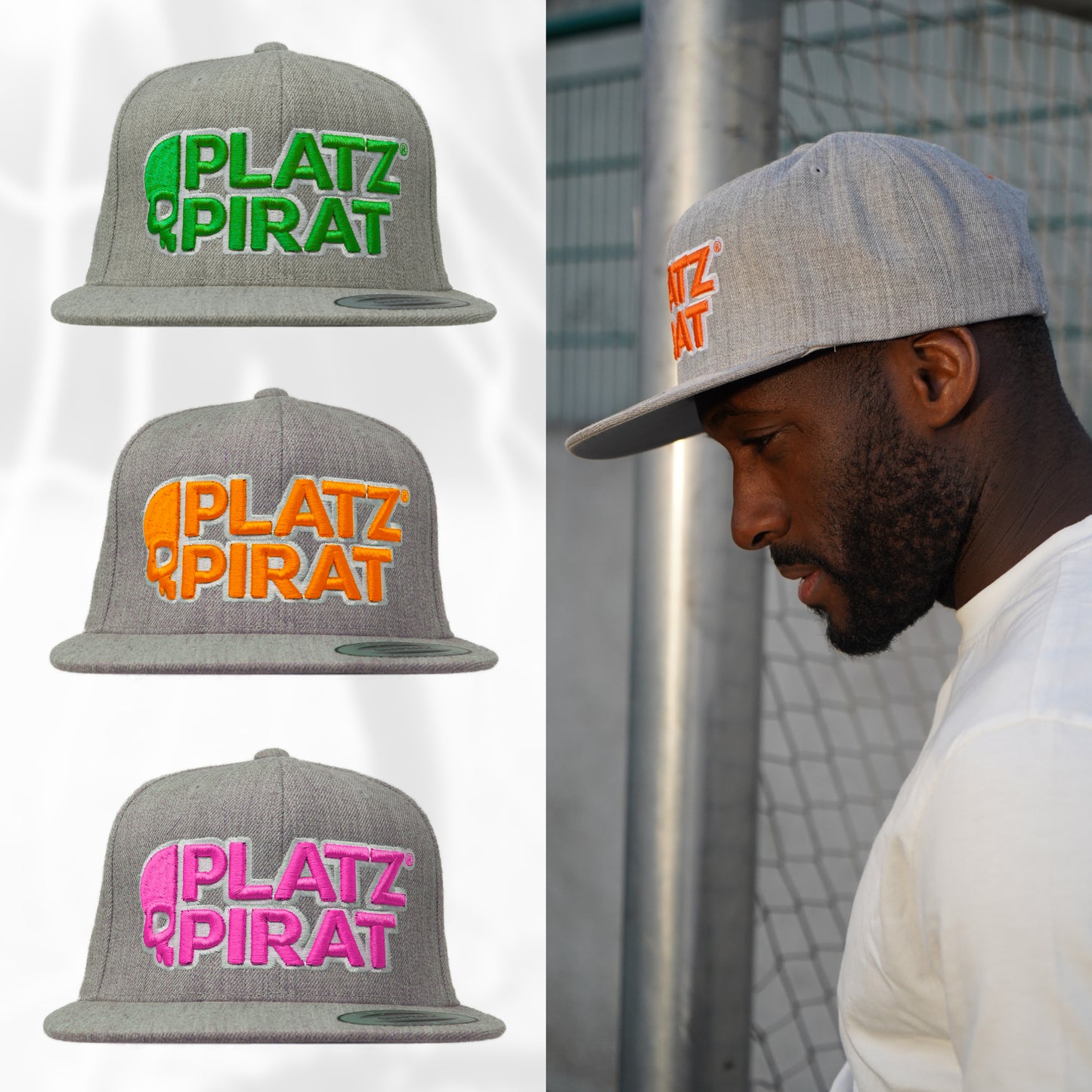 Cap PlatzPirat // PP01 Grey&Color